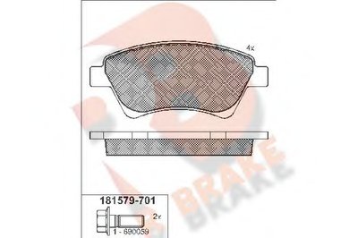 Комплект тормозных колодок, дисковый тормоз R BRAKE купить