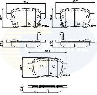 Комплект тормозных колодок, дисковый тормоз Comline COMLINE купить