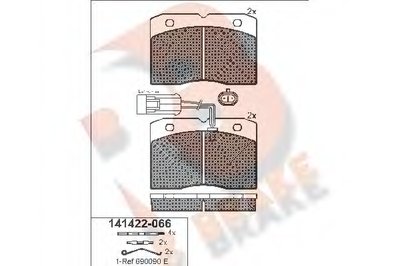 Комплект тормозных колодок, дисковый тормоз R BRAKE купить