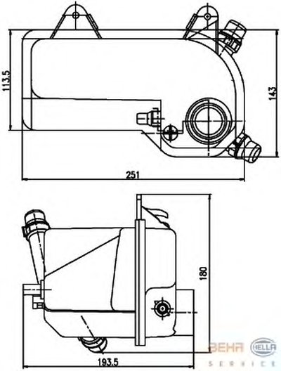 Компенсационный бак, охлаждающая жидкость BEHR-HELLA купить