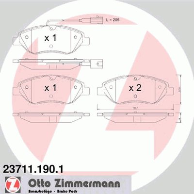 Комплект тормозных колодок, дисковый тормоз ZIMMERMANN купить