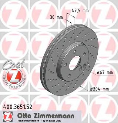 Тормозной диск SPORT BRAKE DISC COAT Z ZIMMERMANN купить