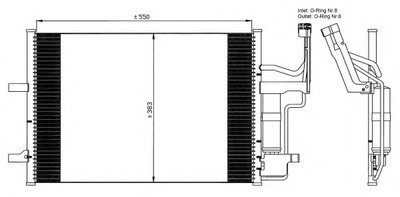 Радиатор кондиционера (с осушителем) Mazda 3/5 1.4-2.3 03-10