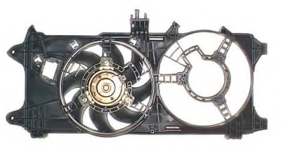 Вентилятор радиатора Fiat Doblo 01- (с диффузором)