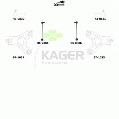 Подвеска колеса KAGER купить