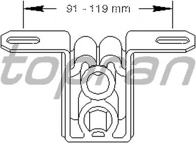 Кронштейн, глушитель TOPRAN купить