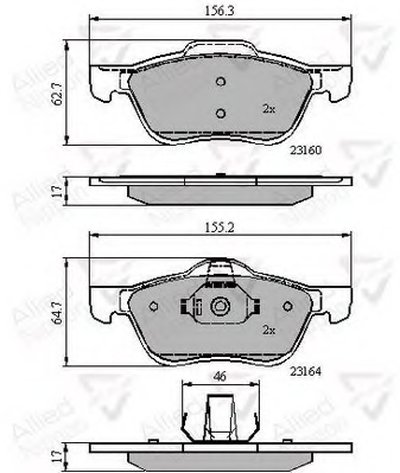 Комплект тормозных колодок, дисковый тормоз ANL Braking COMLINE купить