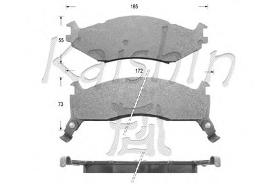 Комплект тормозных колодок, дисковый тормоз KAISHIN купить