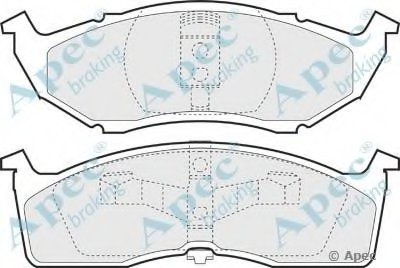 Комплект тормозных колодок, дисковый тормоз APEC braking купить