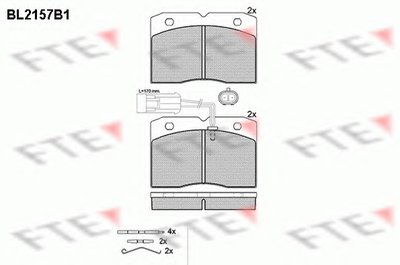 Комплект тормозных колодок, дисковый тормоз FTE купить