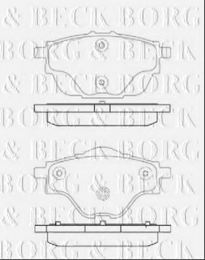 Комплект тормозных колодок, дисковый тормоз BORG & BECK купить