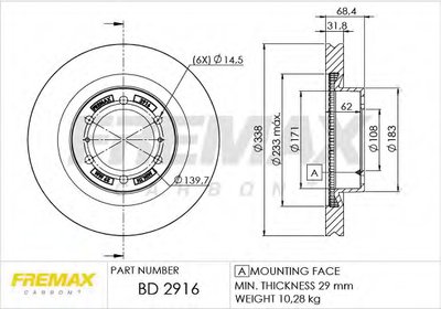 Тормозной диск Premium Black Carbon + FREMAX купить