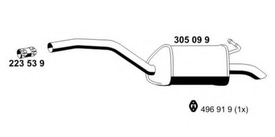 Глушитель выхлопных газов конечный ERNST купить