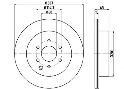 Диск тормозной (задний) Nissan Pathfinder 04- (308x18) PRO