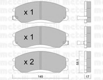 Колодки тормозные (передние) Hyundai Santa Fe/Trajet 00-12/Ssangyong Actyon/Kyron 05-/Rexton 02-