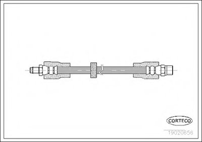 Шланг тормозной (задний) Audi 100/A6 1.8-2.8 90-97 (205mm)