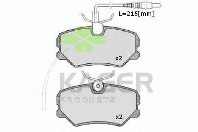 Комплект тормозных колодок, дисковый тормоз KAGER купить