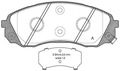 Комплект тормозных колодок, дисковый тормоз ADVANCE OPEN PARTS купить