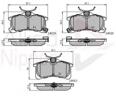 Комплект тормозных колодок, дисковый тормоз ANL Braking COMLINE купить