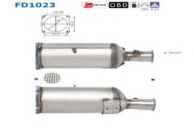 Сажевый / частичный фильтр, система выхлопа ОГ AS купить