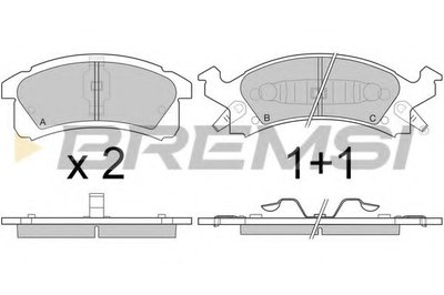Комплект тормозных колодок, дисковый тормоз BREMSI купить