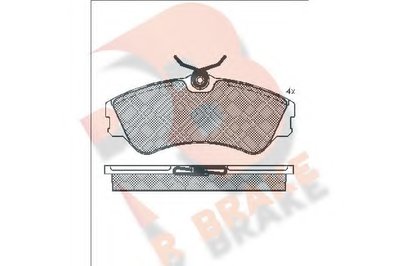 Комплект тормозных колодок, дисковый тормоз R BRAKE купить