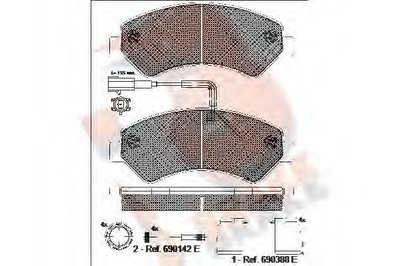 Комплект тормозных колодок, дисковый тормоз R BRAKE купить