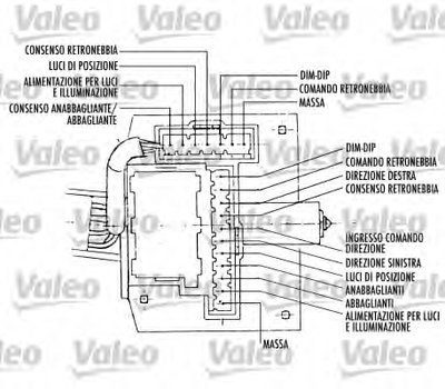 Выключатель на колонке рулевого управления VALEO купить