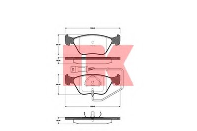 Комплект тормозных колодок, дисковый тормоз NK купить