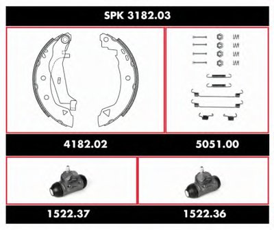 Комплект тормозов, барабанный тормозной механизм Super Precision Kit REMSA купить