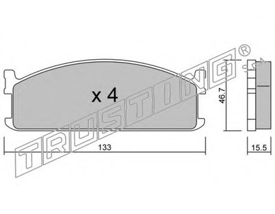 Комплект тормозных колодок, дисковый тормоз TRUSTING купить
