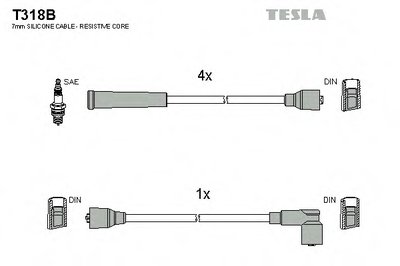 Комплект проводов зажигания TESLA купить