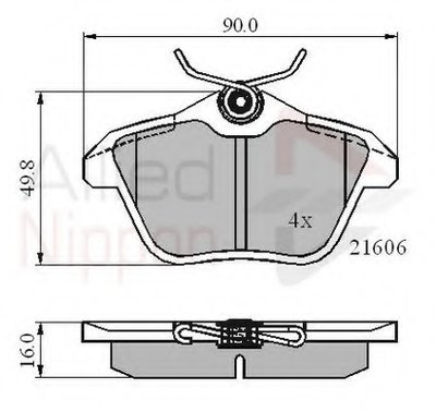 Комплект тормозных колодок, дисковый тормоз ANL Braking COMLINE купить