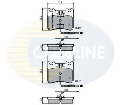 Комплект тормозных колодок, дисковый тормоз Comline COMLINE купить