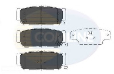 Комплект тормозных колодок, дисковый тормоз Comline COMLINE купить