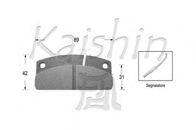 Комплект тормозных колодок, дисковый тормоз KAISHIN купить