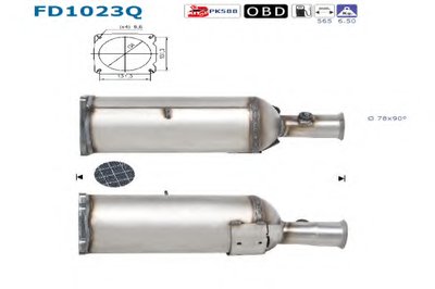 Сажевый / частичный фильтр, система выхлопа ОГ AS купить
