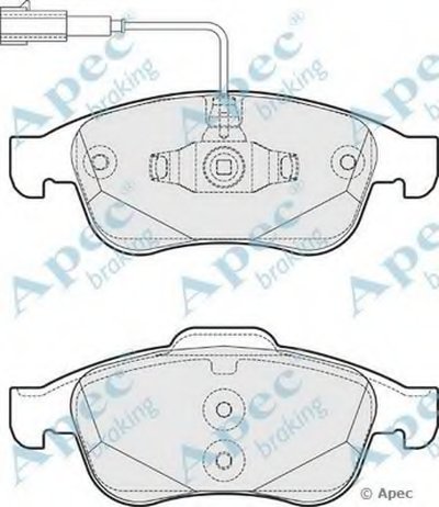 Комплект тормозных колодок, дисковый тормоз APEC braking купить