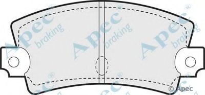 Комплект тормозных колодок, дисковый тормоз APEC braking купить