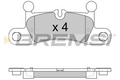 Комплект тормозных колодок, дисковый тормоз BREMSI купить