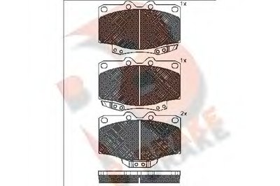 Комплект тормозных колодок, дисковый тормоз R BRAKE купить