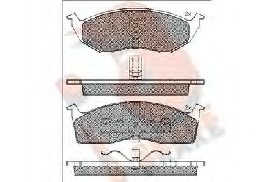 Комплект тормозных колодок, дисковый тормоз R BRAKE купить