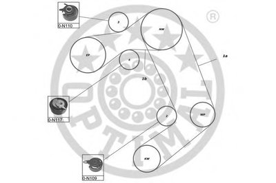 Комплект ремня ГРМ OPTIMAL купить