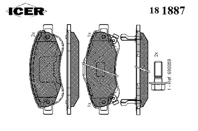 Колодки тормозные (передние) Honda CR-V III/IV 06-