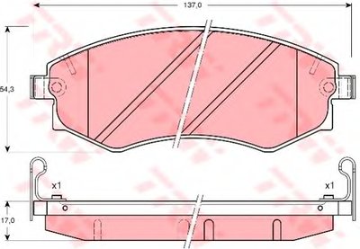 Комплект тормозных колодок, дисковый тормоз TRW купить