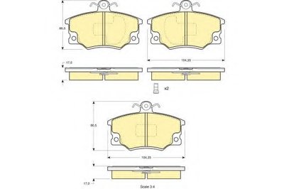 Комплект тормозных колодок, дисковый тормоз GIRLING купить