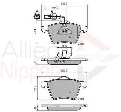 Комплект тормозных колодок, дисковый тормоз ANL Braking COMLINE купить