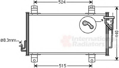 Радиатор кондиционера (с осушителем) Mazda 6 1.8-2.5 07-13