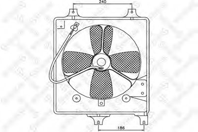 Вентилятор, охлаждение двигателя STELLOX купить