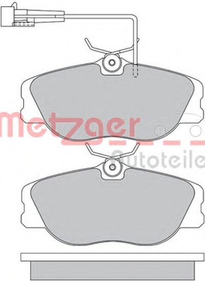 Комплект тормозных колодок, дисковый тормоз METZGER купить